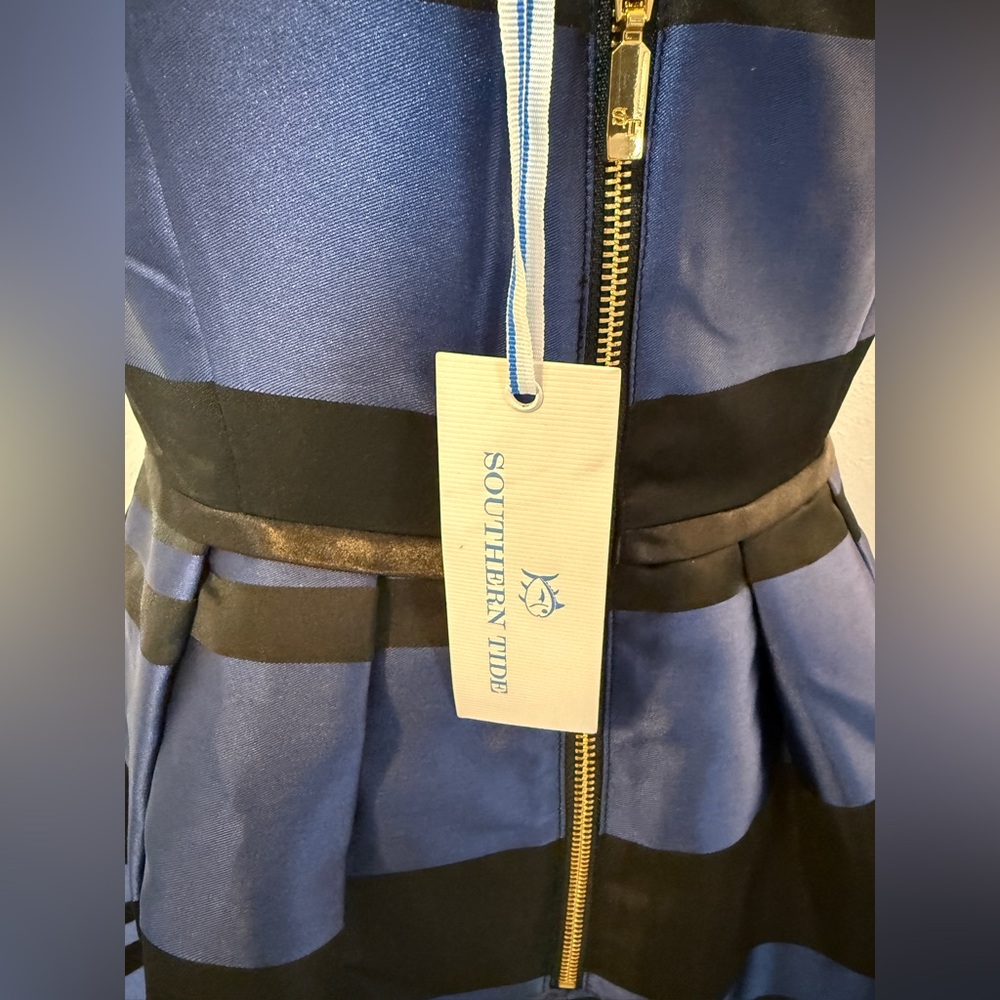 NWT Southern Tide Sleeveless Stripe Fit-and-Flare Dress - Picture 11 of 13